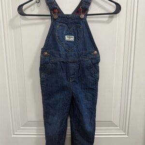 OshKosh B'gosh Heart Pocket Denim Overalls 2T